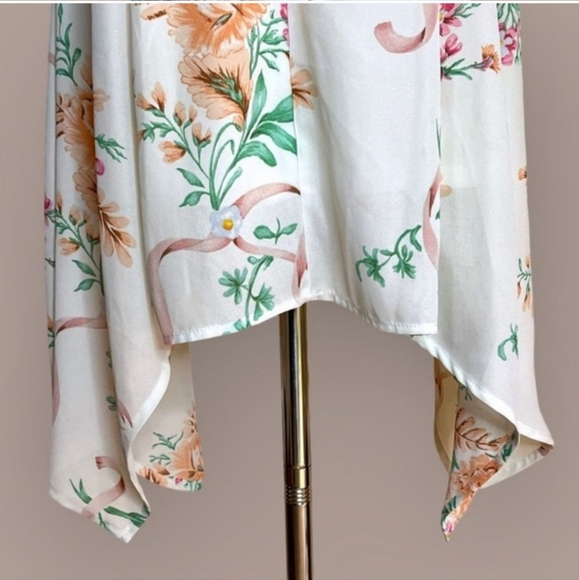 Disney Beauty and The Beast Floral Cold Shoulder Dress - Picture 8 of 11